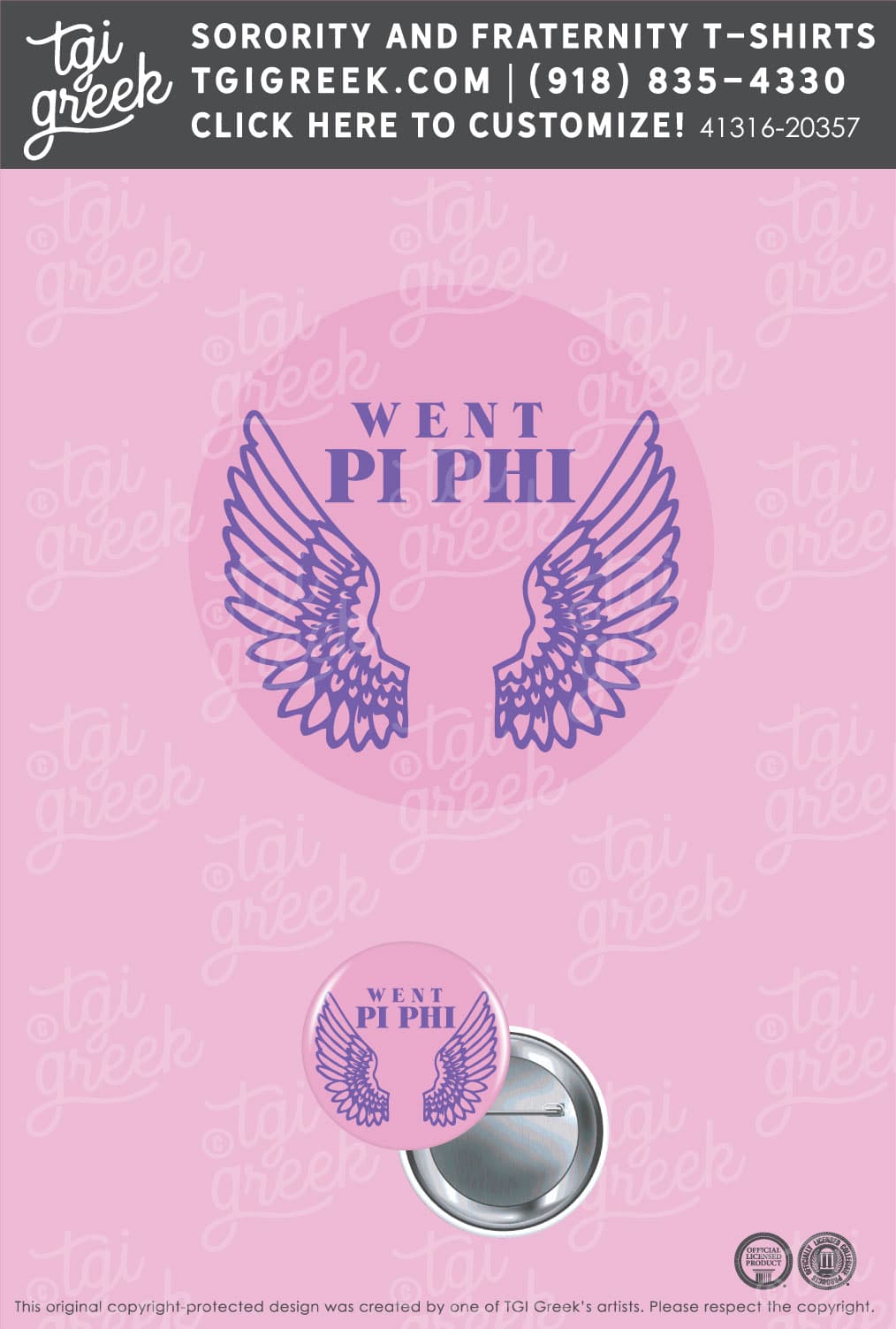 Pi Beta Phi – OU free Buttons