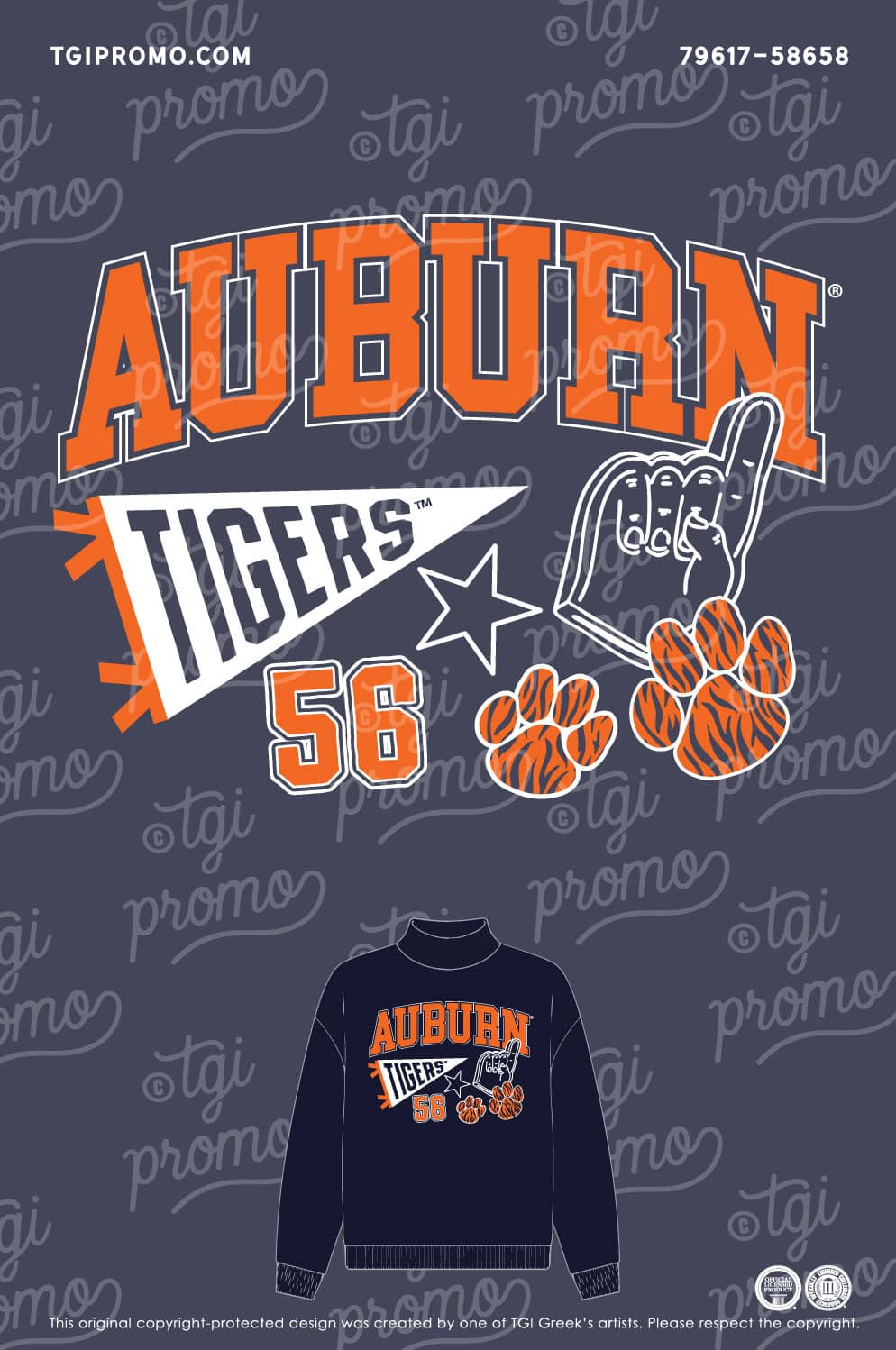 Auburn University – Tigers Mockneck