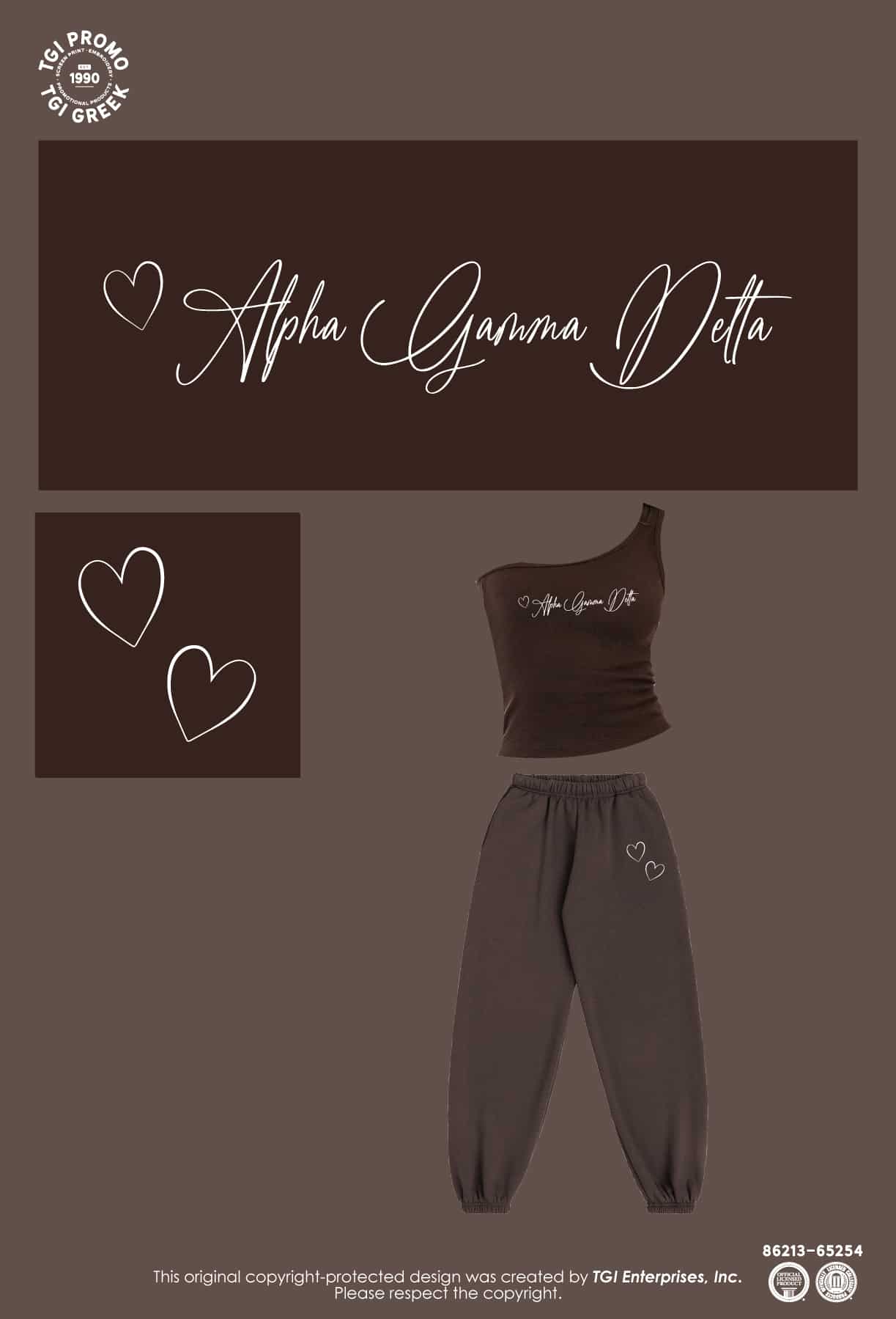 Alpha Gamma Delta – TGI One Shoulder Top Set