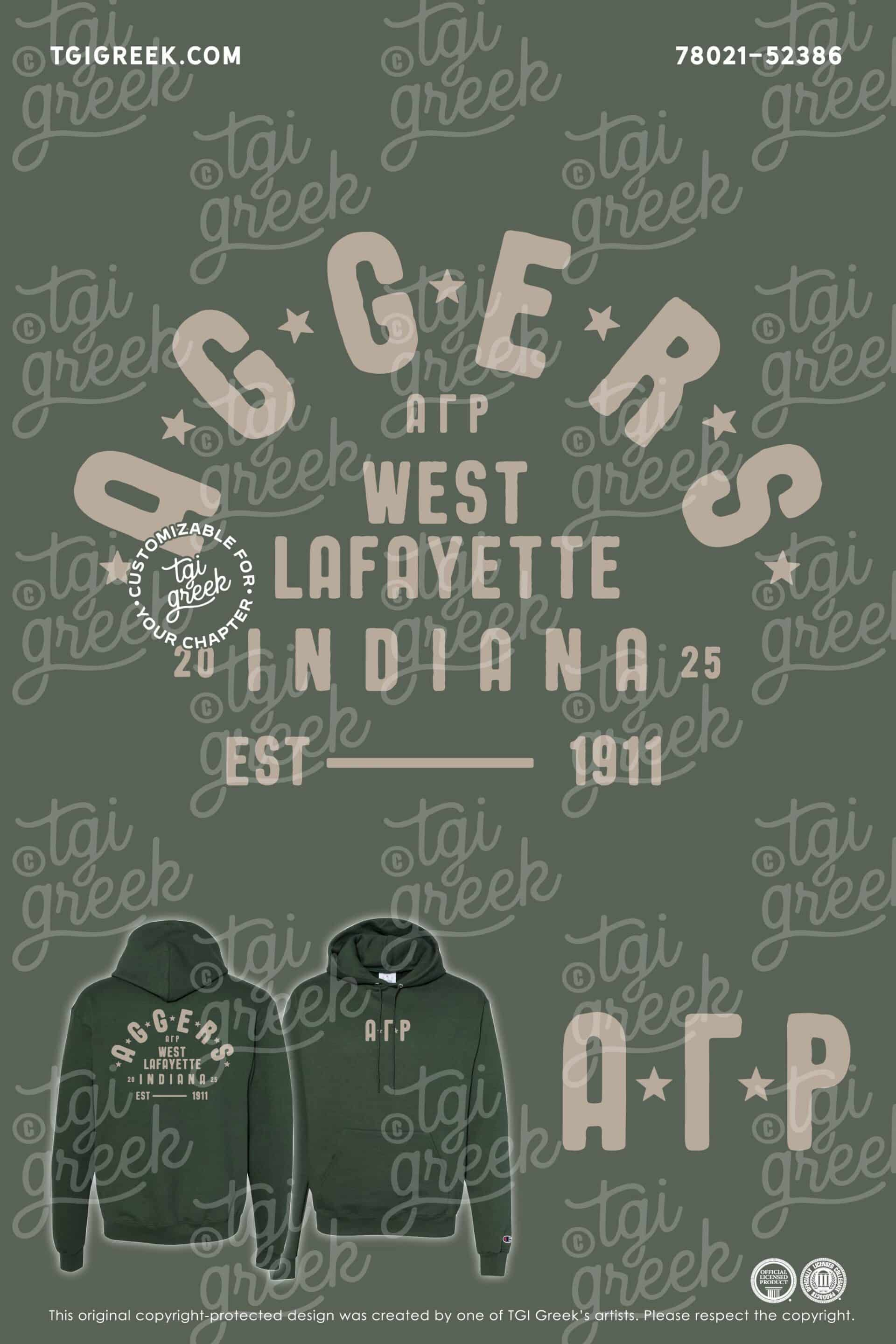 Alpha Gamma Rho – PURD Hoodie PR