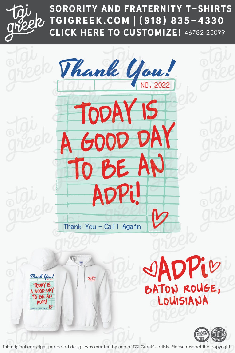 Alpha Delta Pi – LSU PR Hoodie
