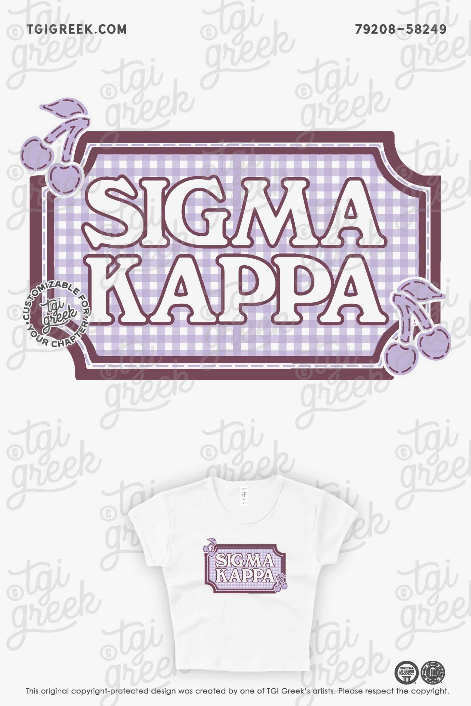 Sigma Kappa – Plaid Baby Tee