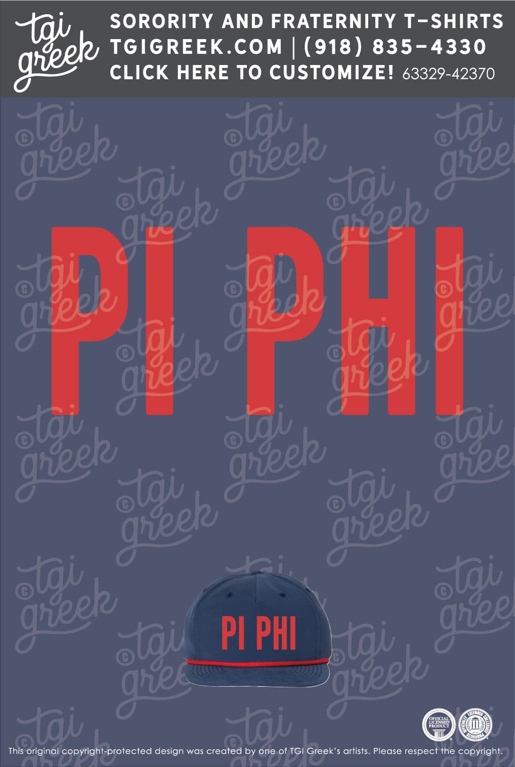 Pi Beta Phi – CLEM Bid Day Hat