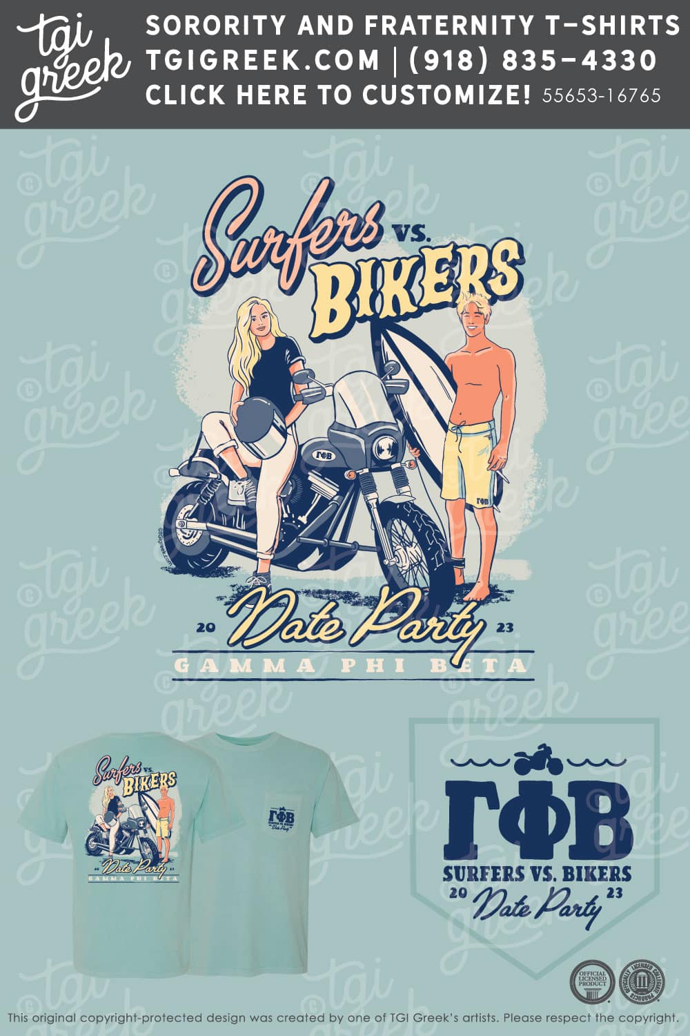 Gamma Phi Beta – UAL Surfers And Bikers Date Party