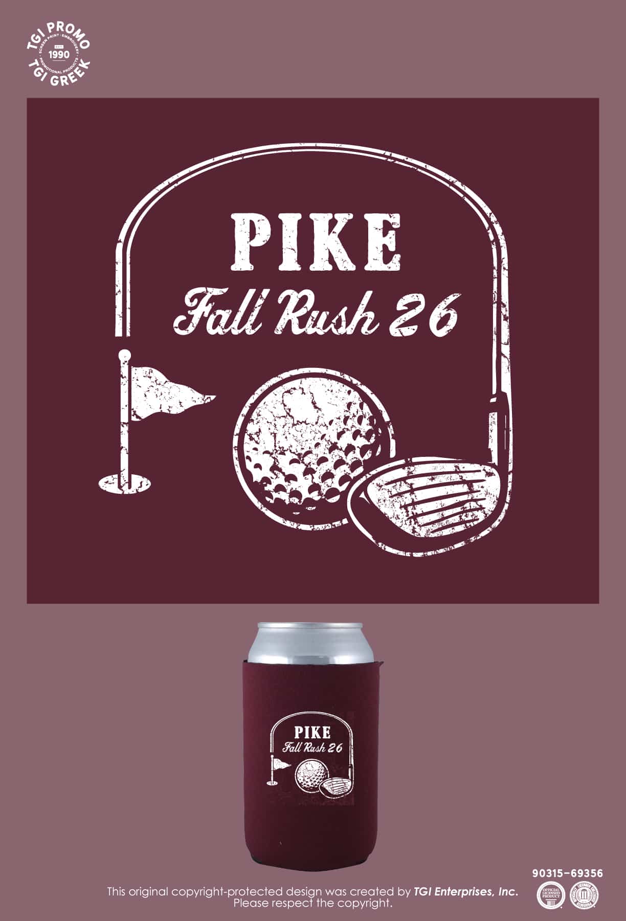 Pi Kappa Alpha – TGI Greek Golf Frat Koozie