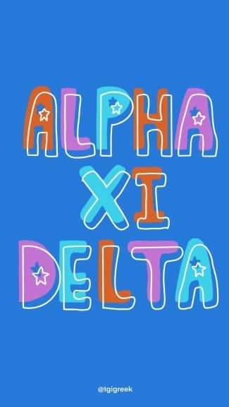 Alpha Xi Delta – Phone Background Outline
