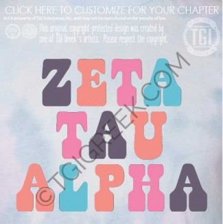Zeta Tau Alpha – tie Dye Multi