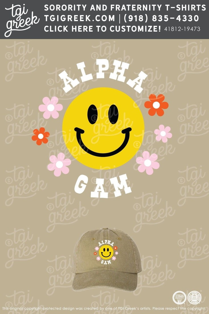 LIVE – Alpha Gamma Delta Smiley Hat