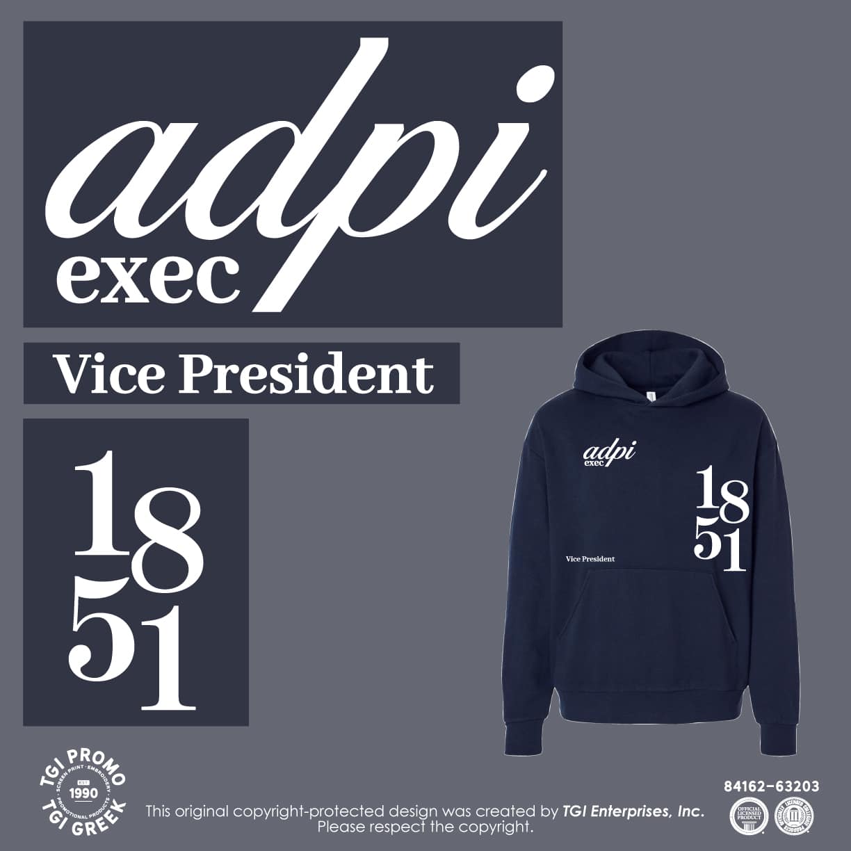 Alpha Delta Pi – MKS Exec Hoodie