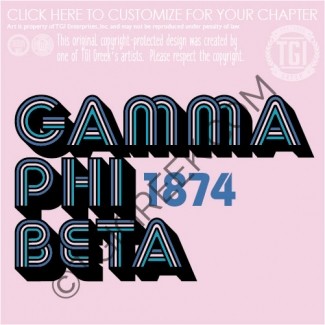 TGI Gamma Phi Beta Retro Lines