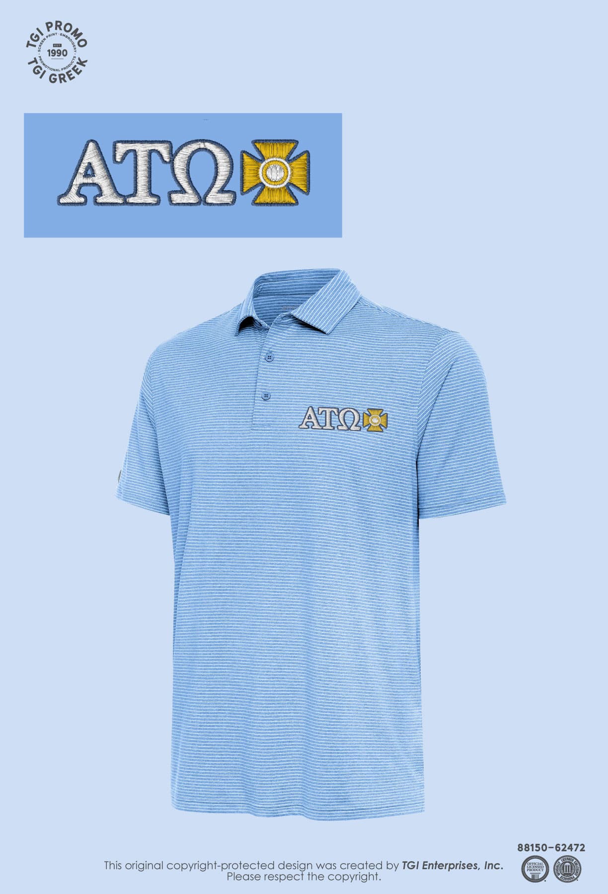 Alpha Tau Omega – TGI Greek New Stock Polo