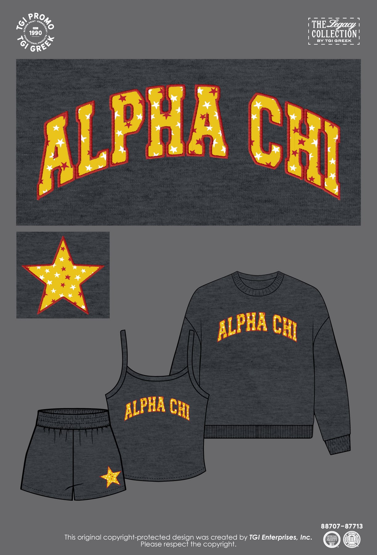 Alpha Chi Omega – TGI Greek Pattern Set