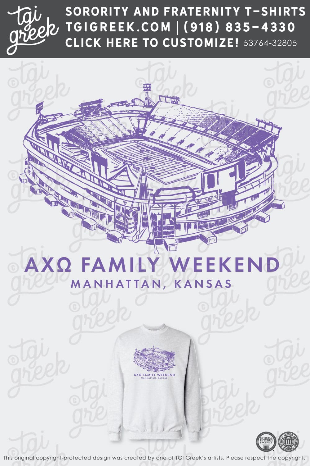 Alpha Chi Omega – KSU Family Weekend Sweatshirt