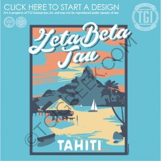TGI-Zeta Beta Tau Tahiti Travel Poster