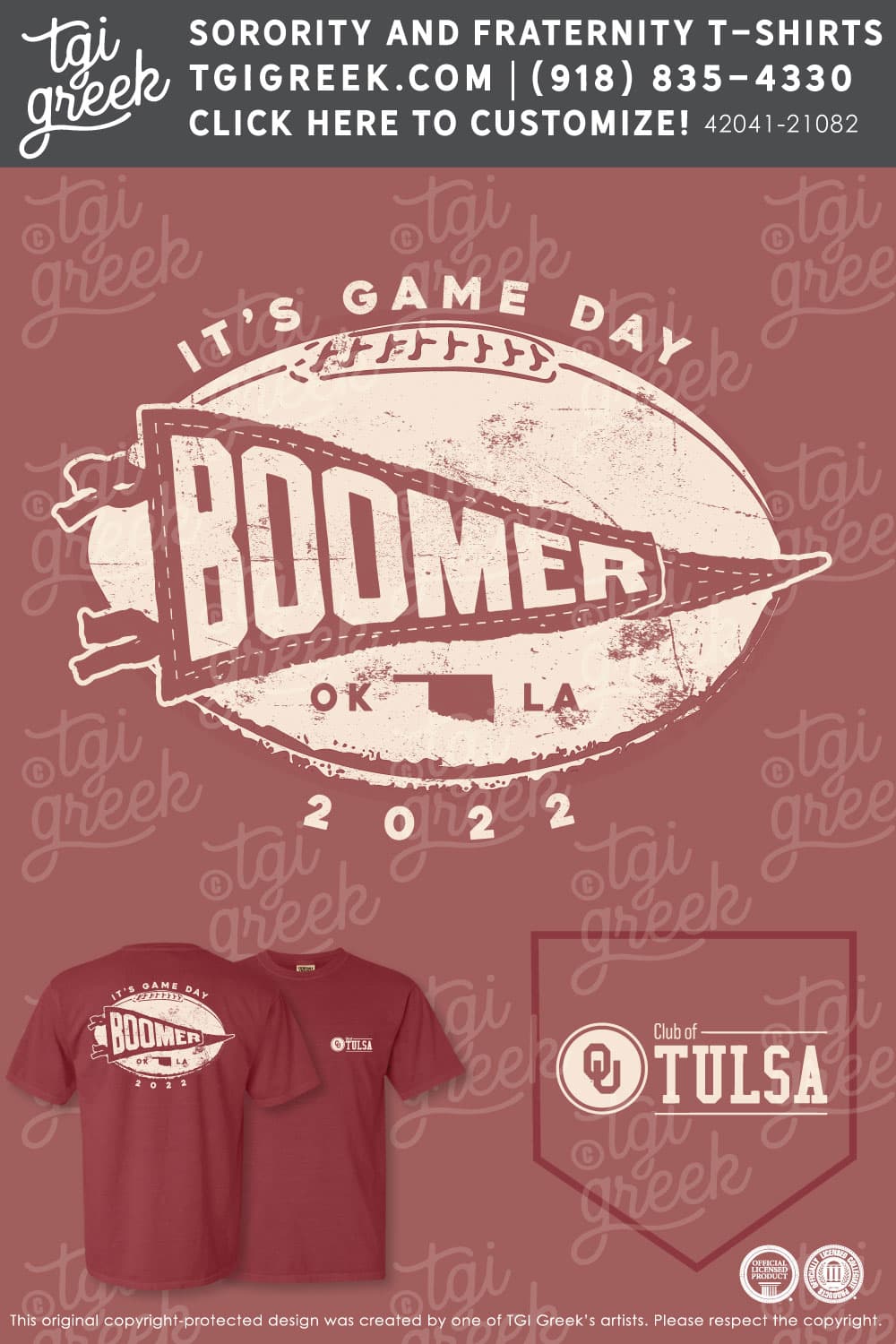 OU Club Tulsa – OU Football Tee