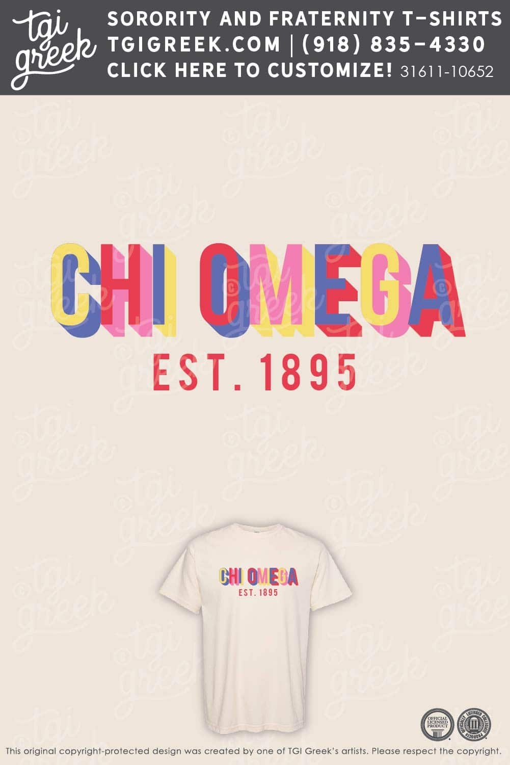 TGI – Chi Omega Block Text