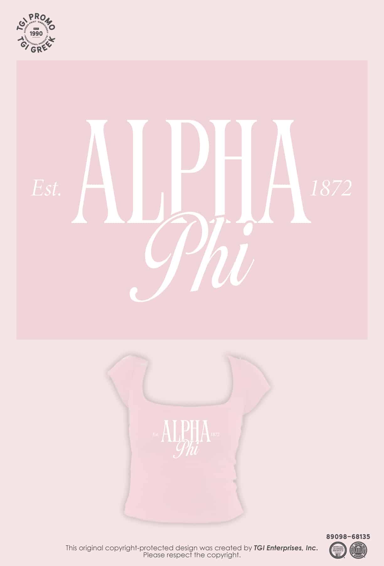 Alpha Phi – TGI Greek Square Neck Baby Tee