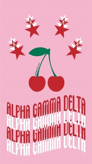 Alpha Gamma Delta Cherry Phone Background