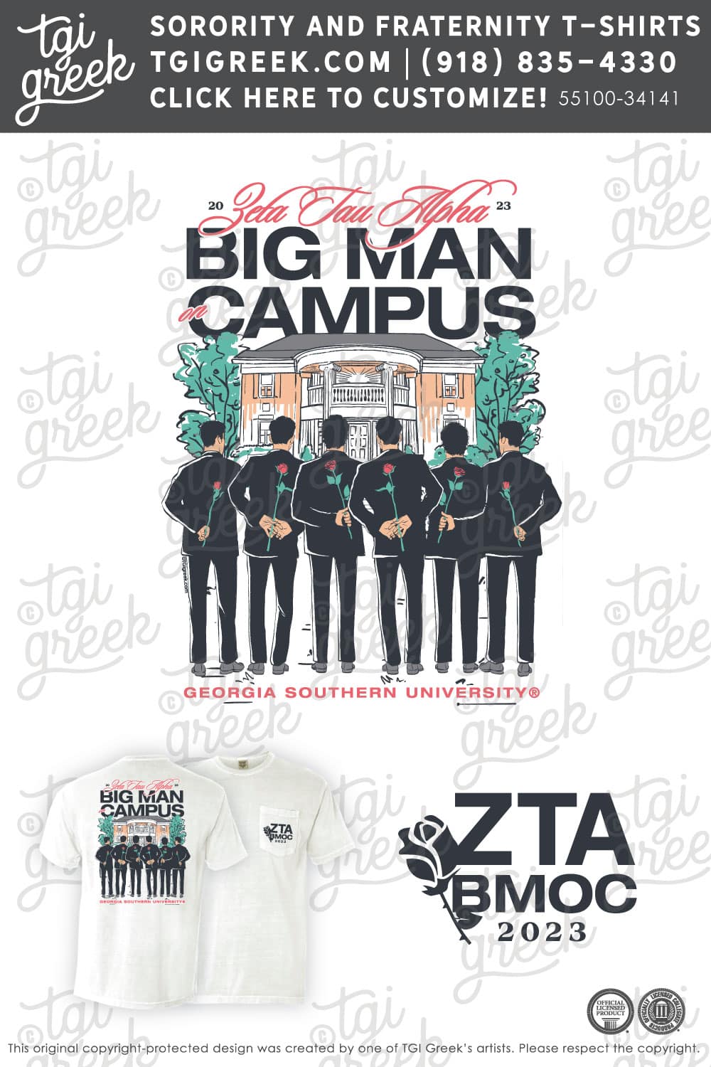 Zeta Tau Alpha – GSU BMOC Pocket Tee