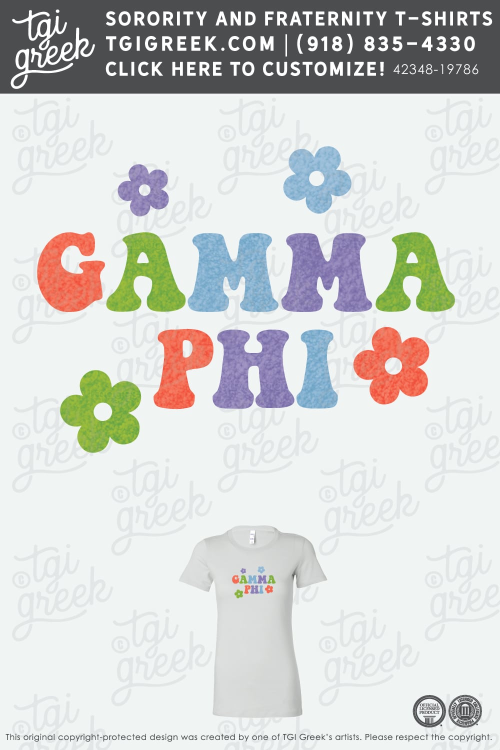 LIVE – Gamma Phi Beta Chenille Letters