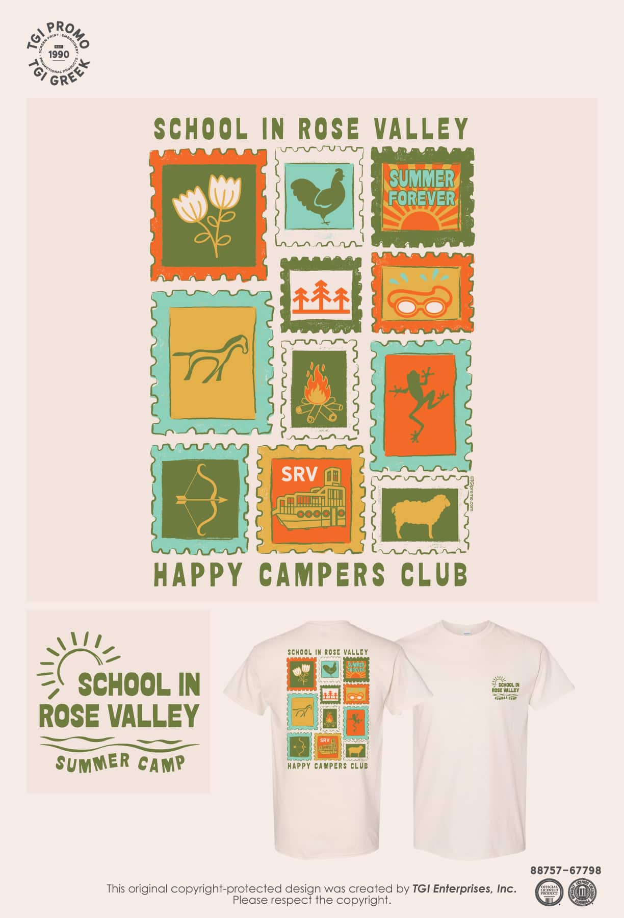 The School in Rose Valley Summer Camp – Stamp Shirt