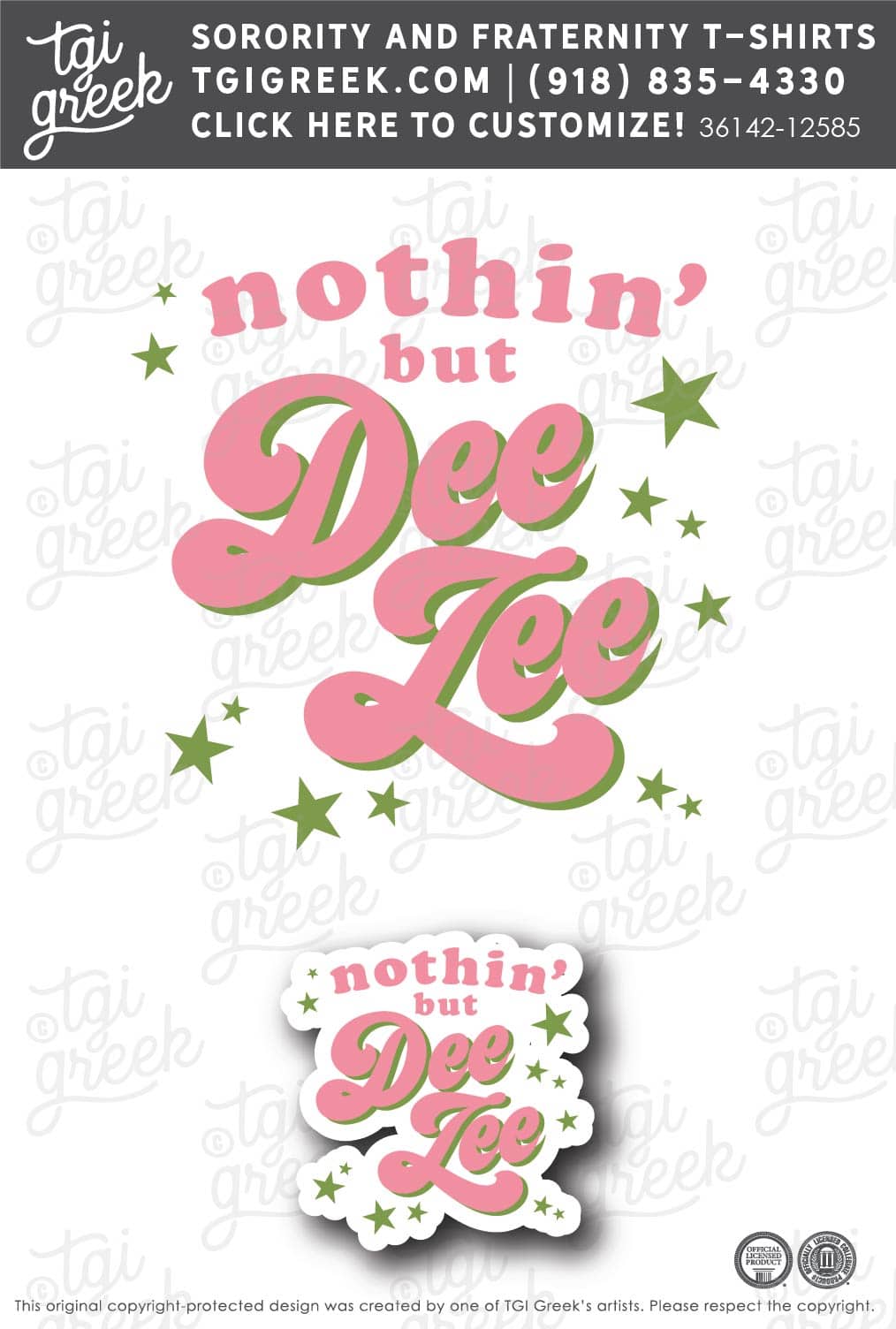 Delta Zeta – AUB FREE Bid Day Sticker