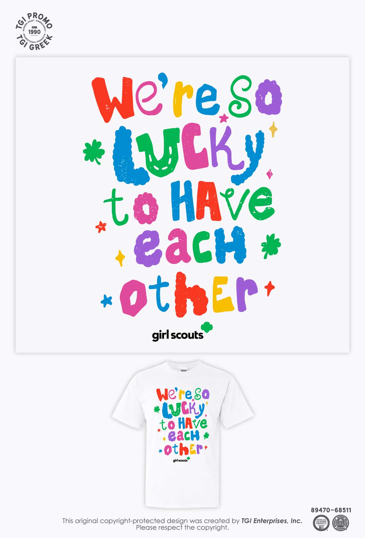TGI Promo – New Stock We’re so Lucky Girl Scouts