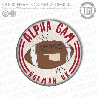Alpha Gamma Delta-OU Game Day Button