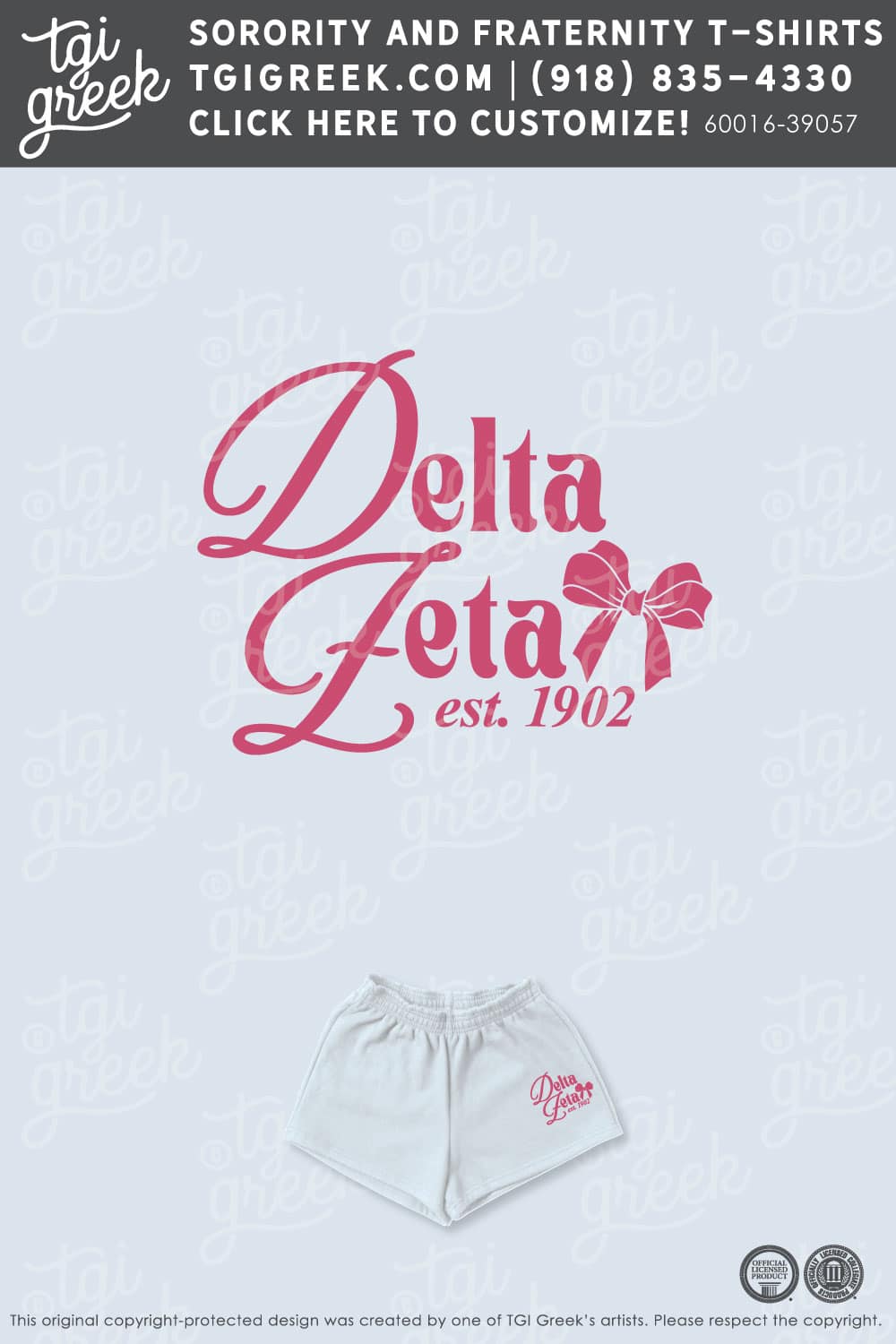 Delta Zeta – ECAU Valentines Set Shorts