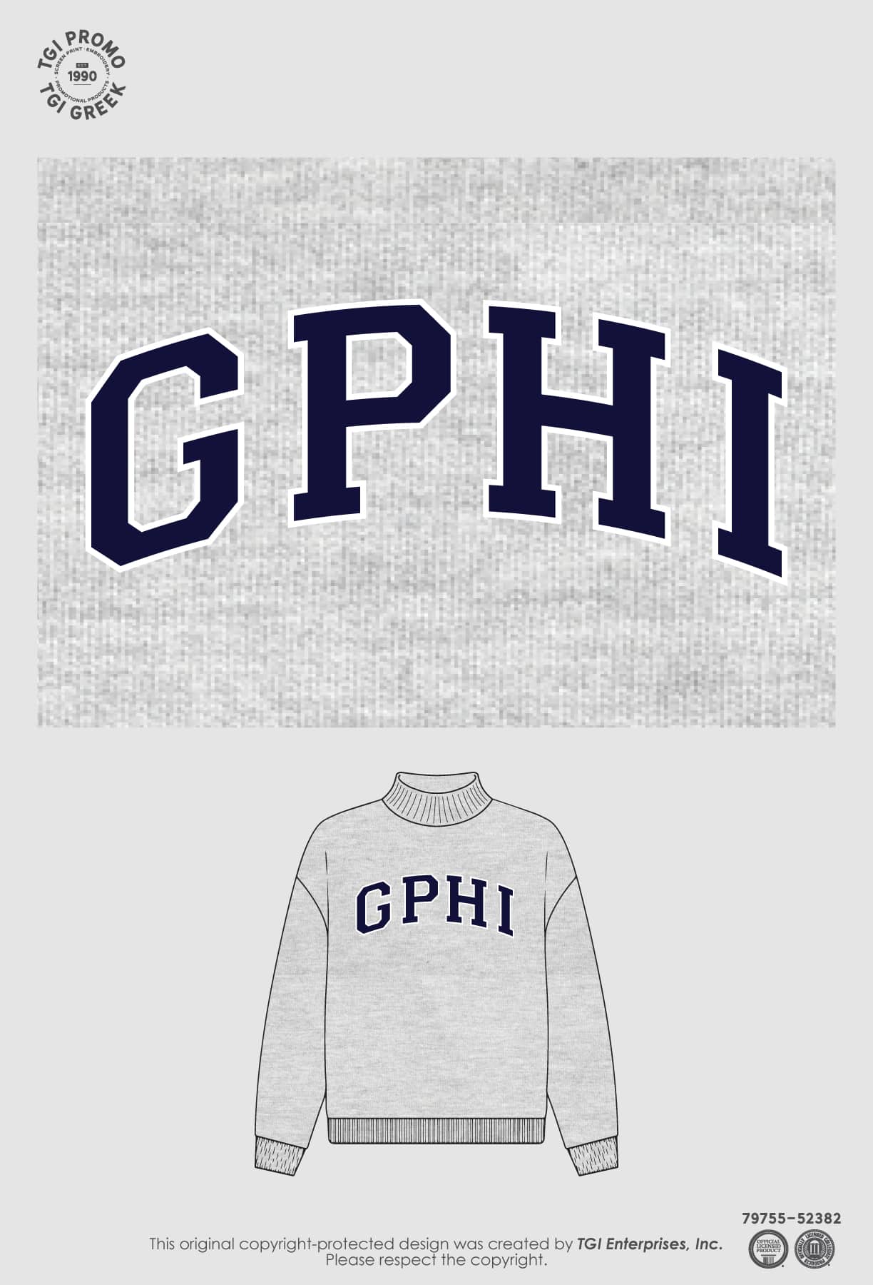 Gamma Phi Beta – TXSU Fall Merch Drop Mock Neck