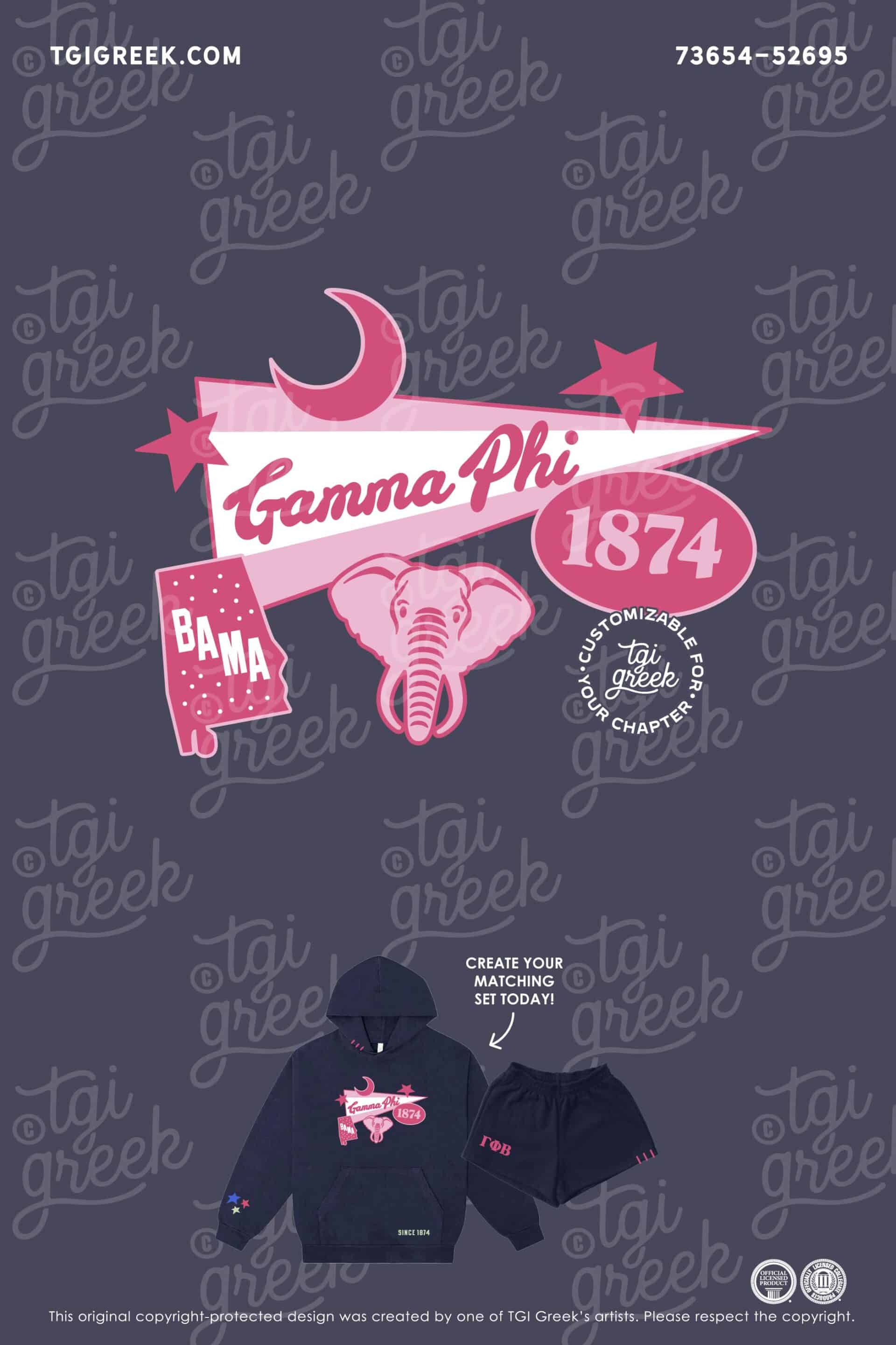 Gamma Phi Beta – UAL PR Set 1 Hoodie