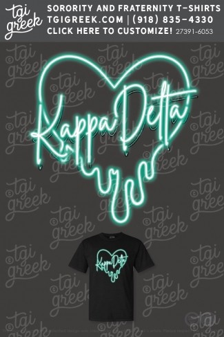 Kappa Delta – neon Drippy Heart