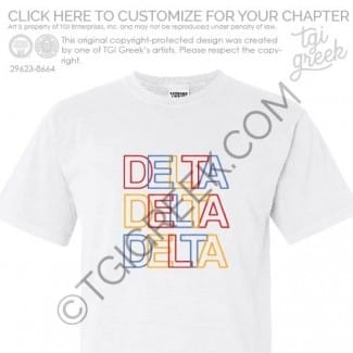TGI – Delta Delta Delta Simple Embroidery
