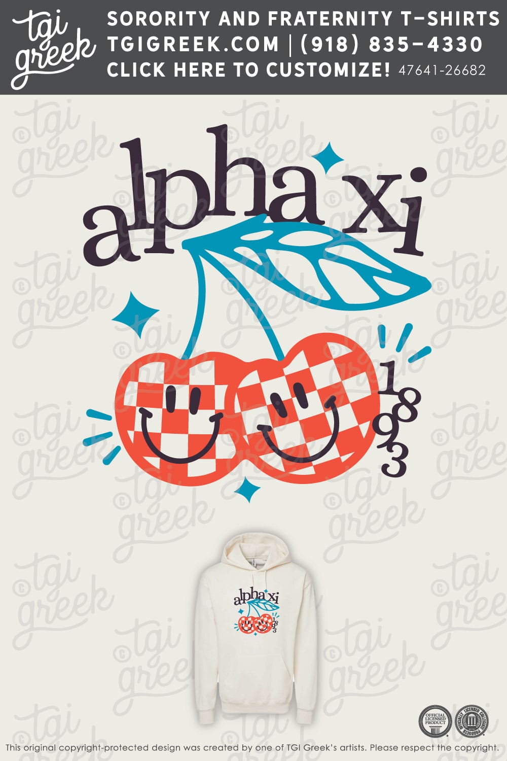 Alpha Xi Delta – CSUSM Cherry Hoodie