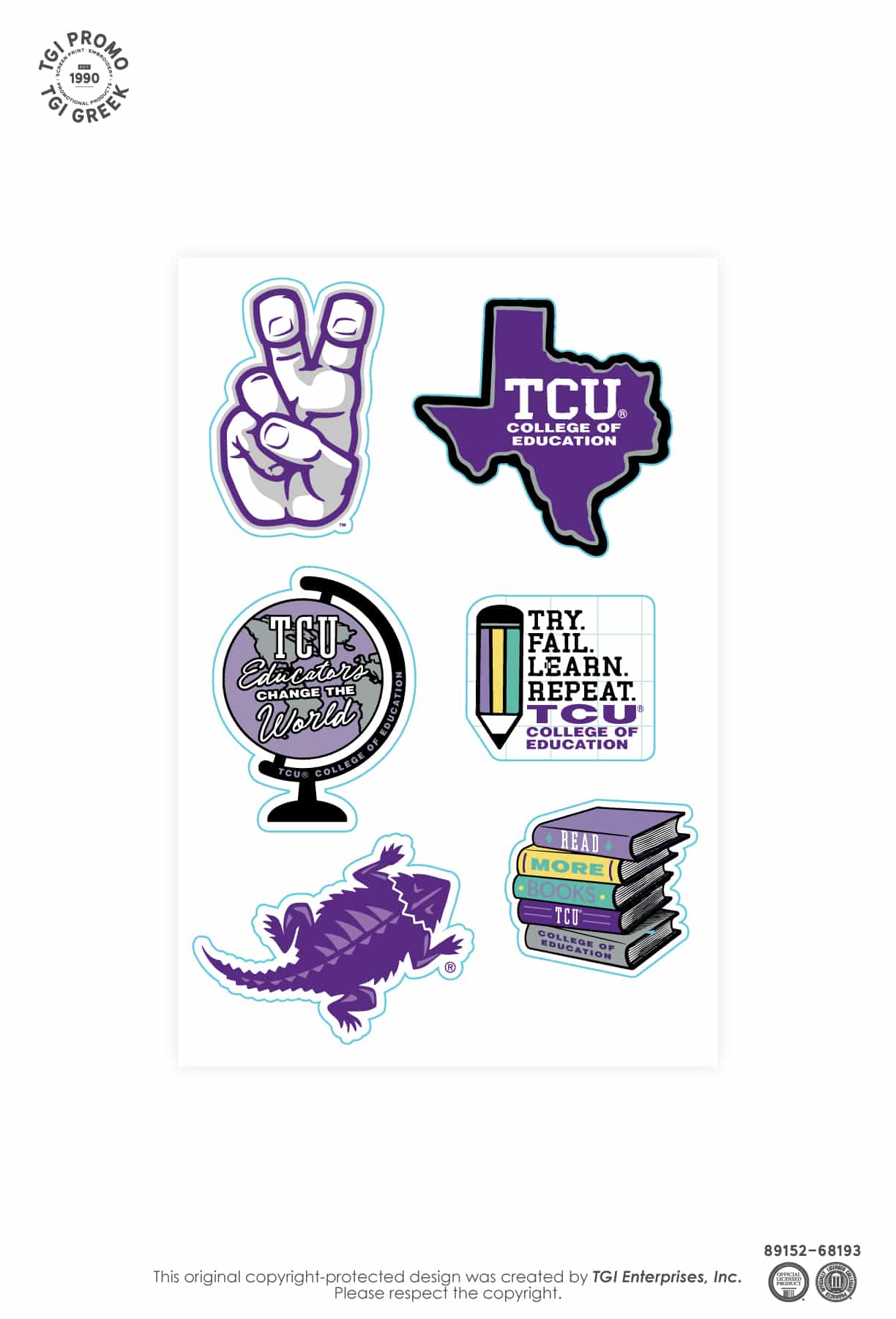 Texas Christian University – COE Sticker Sheets