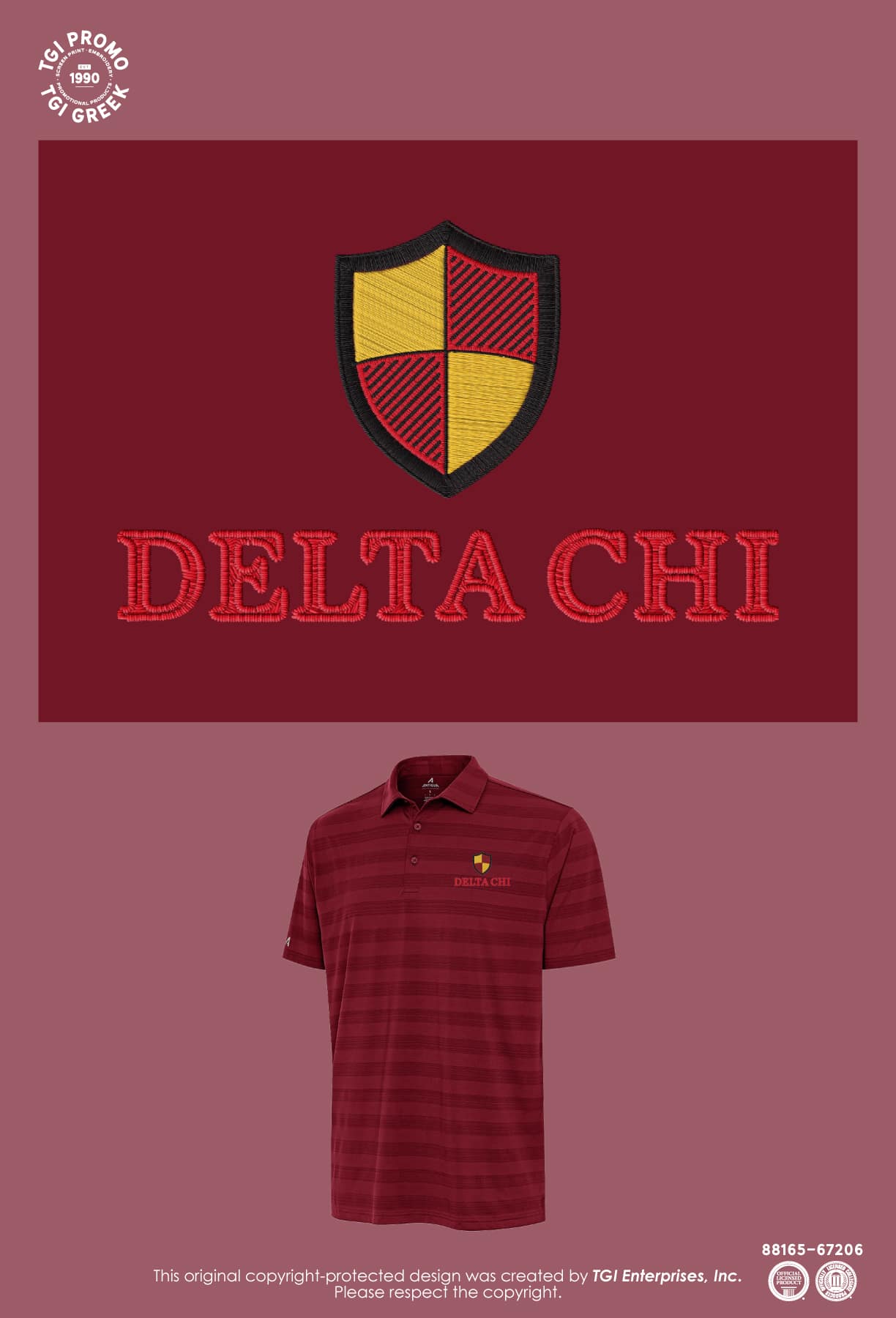 Delta Chi – TGI Fraternity Polo