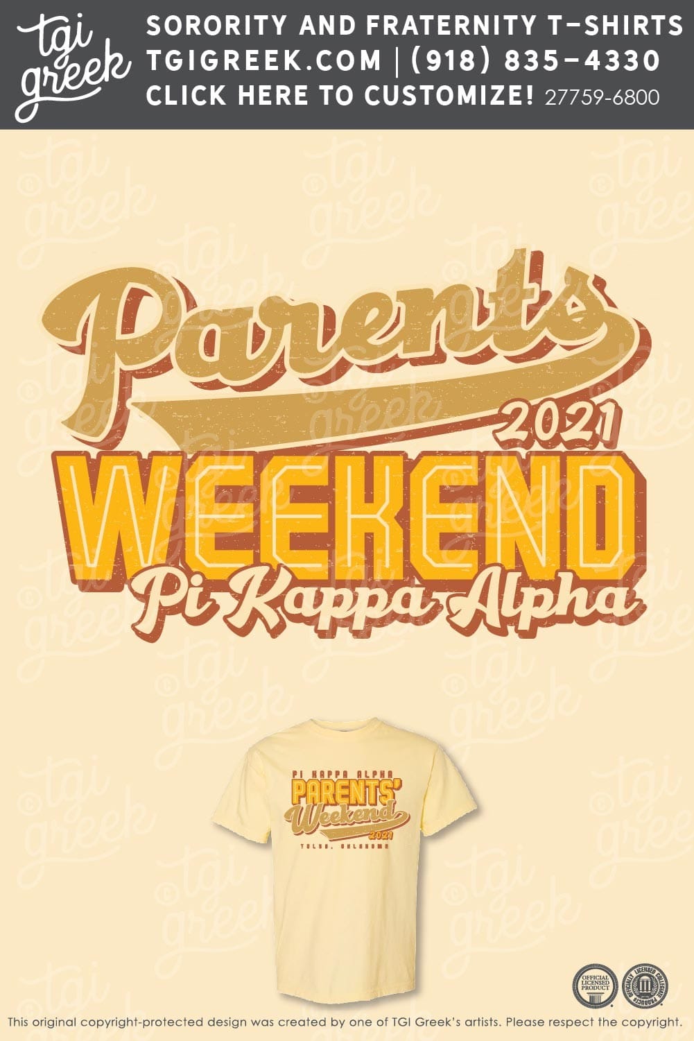 TGI – Pi Kappa Alpha Retro Parents Weekend