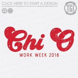 Chi Omega-OU Work Week Skull
