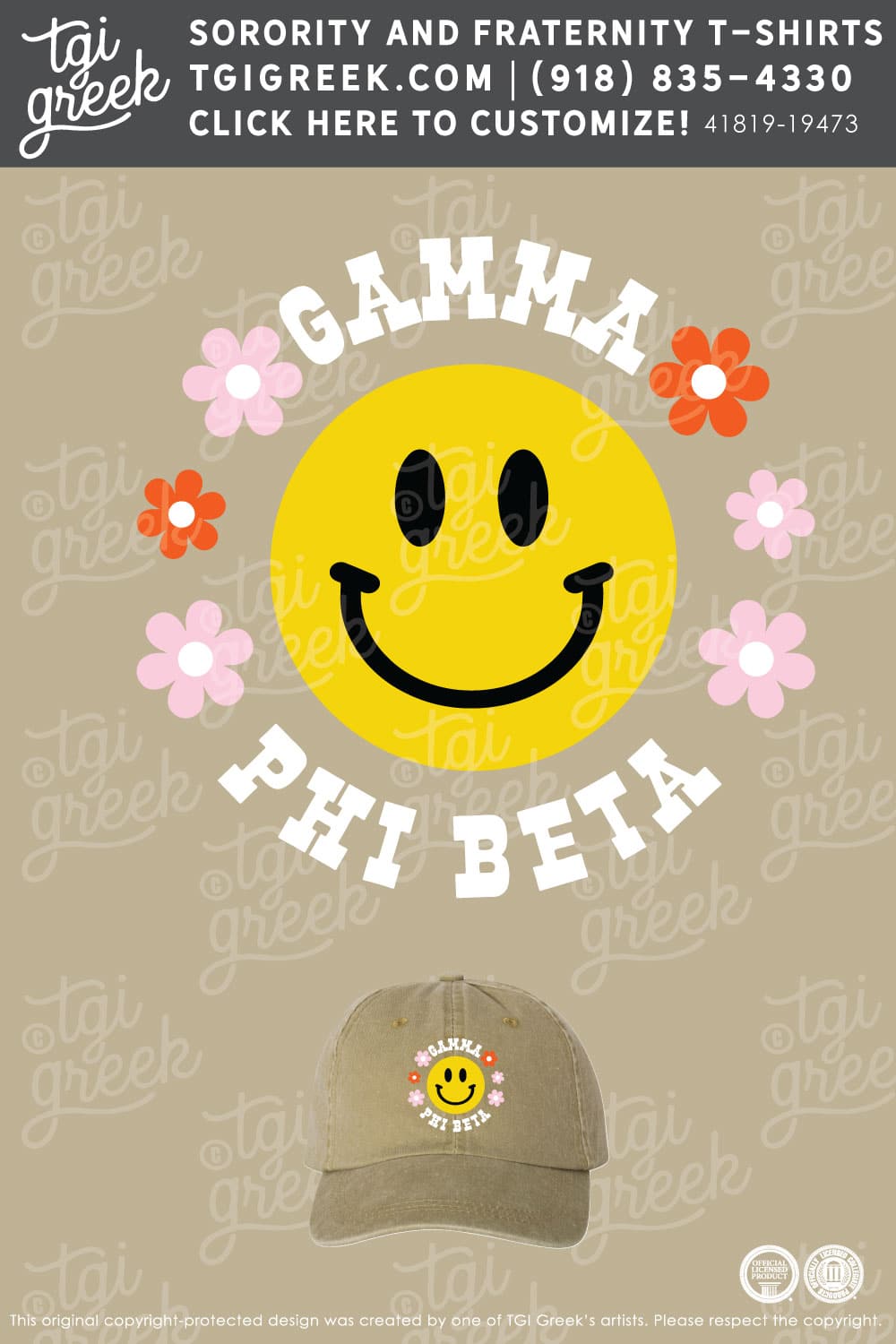 LIVE – Gamma Phi Beta Smiley Hat