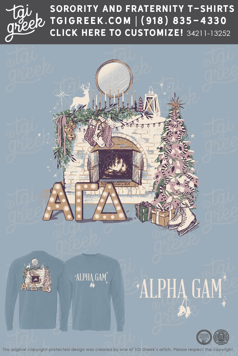 Alpha Gamma Delta – Holiday Fireplace