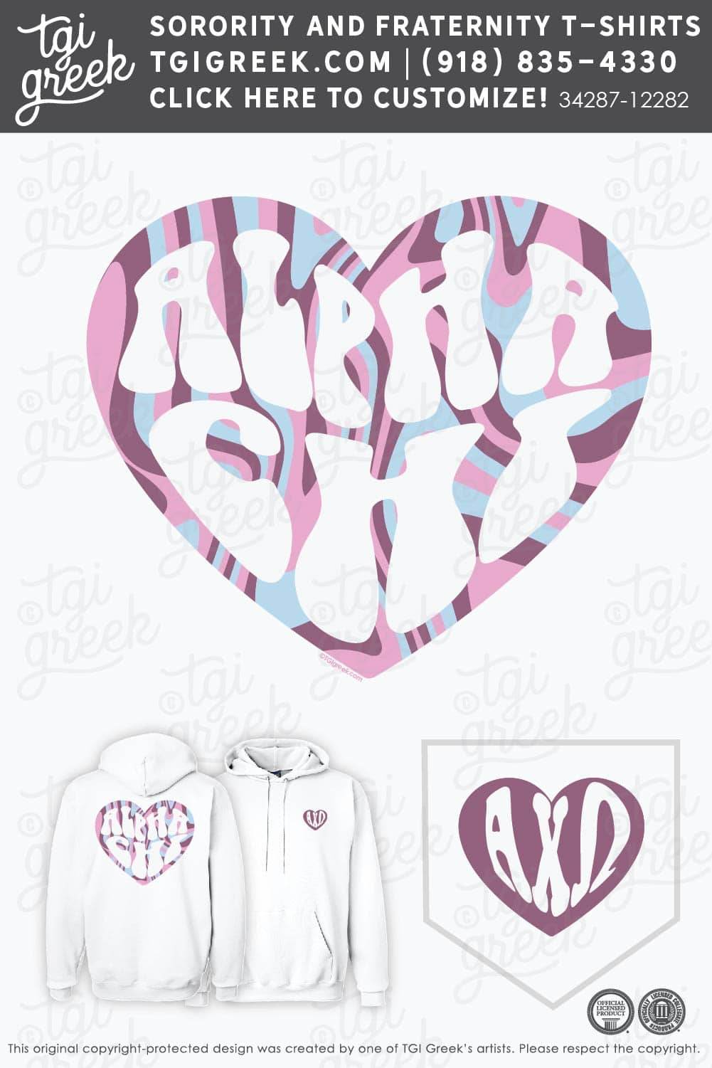 Alpha Chi Omega – OU PR Hoodie Heart