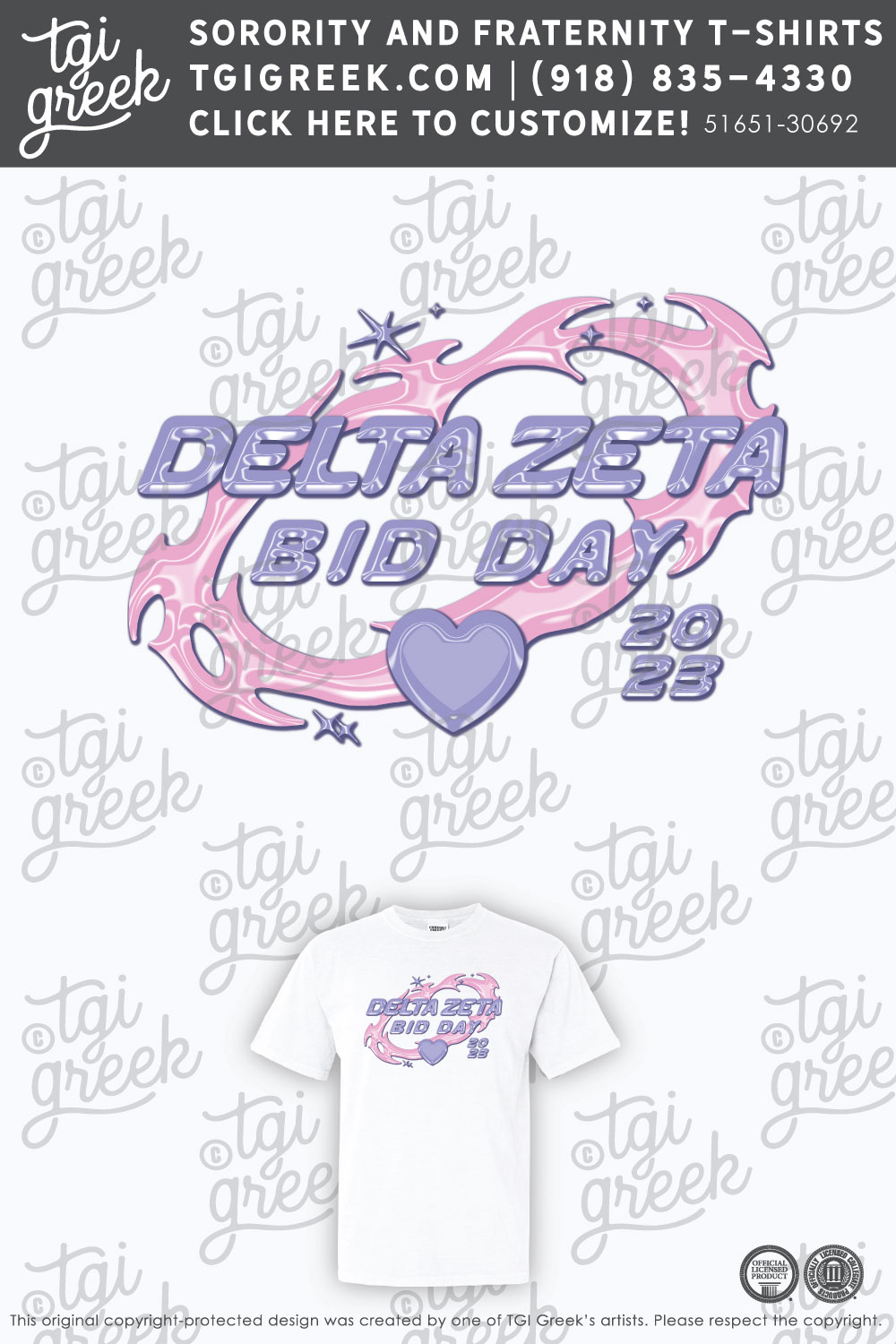 TGI – Delta Zeta Bid Day Chrome