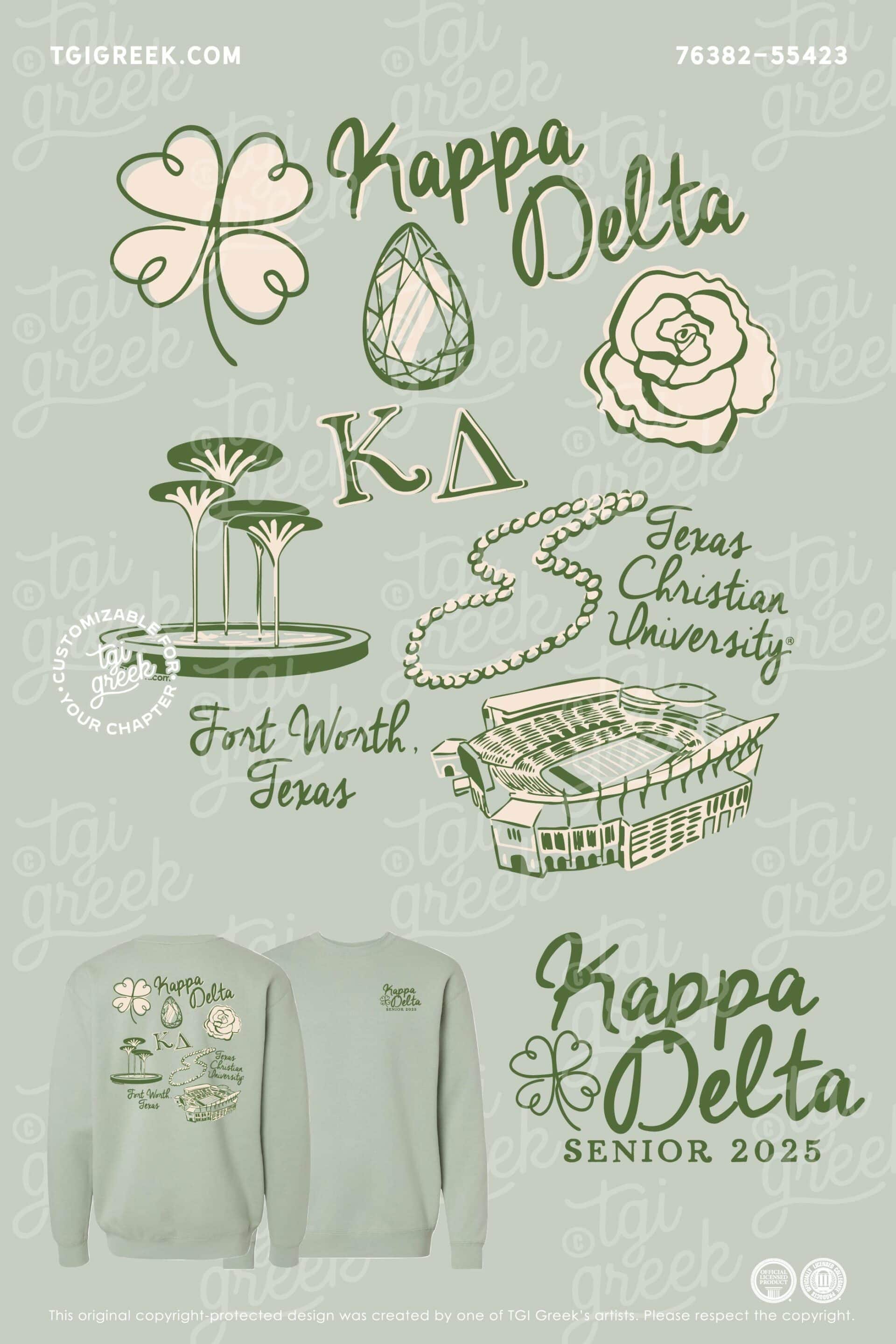 Kappa Delta – TCU Senior Sweatshirt