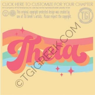TGI-Kappa Alpha Theta retro Rainbow Magic