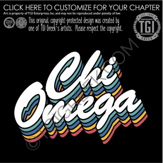 TGI – Chi Omega Stacked Script