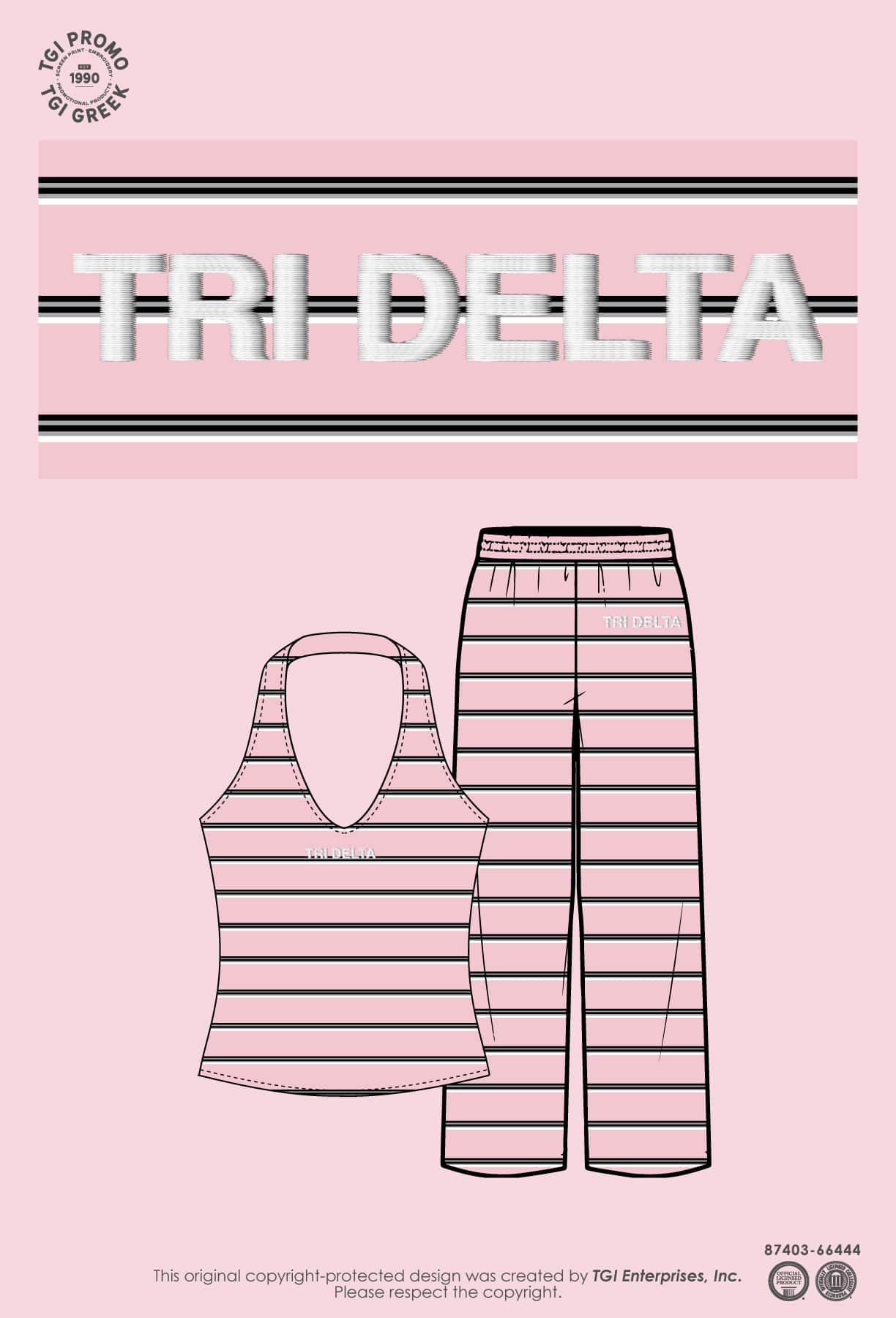 Delta Delta Delta – TGI Halter Top Set