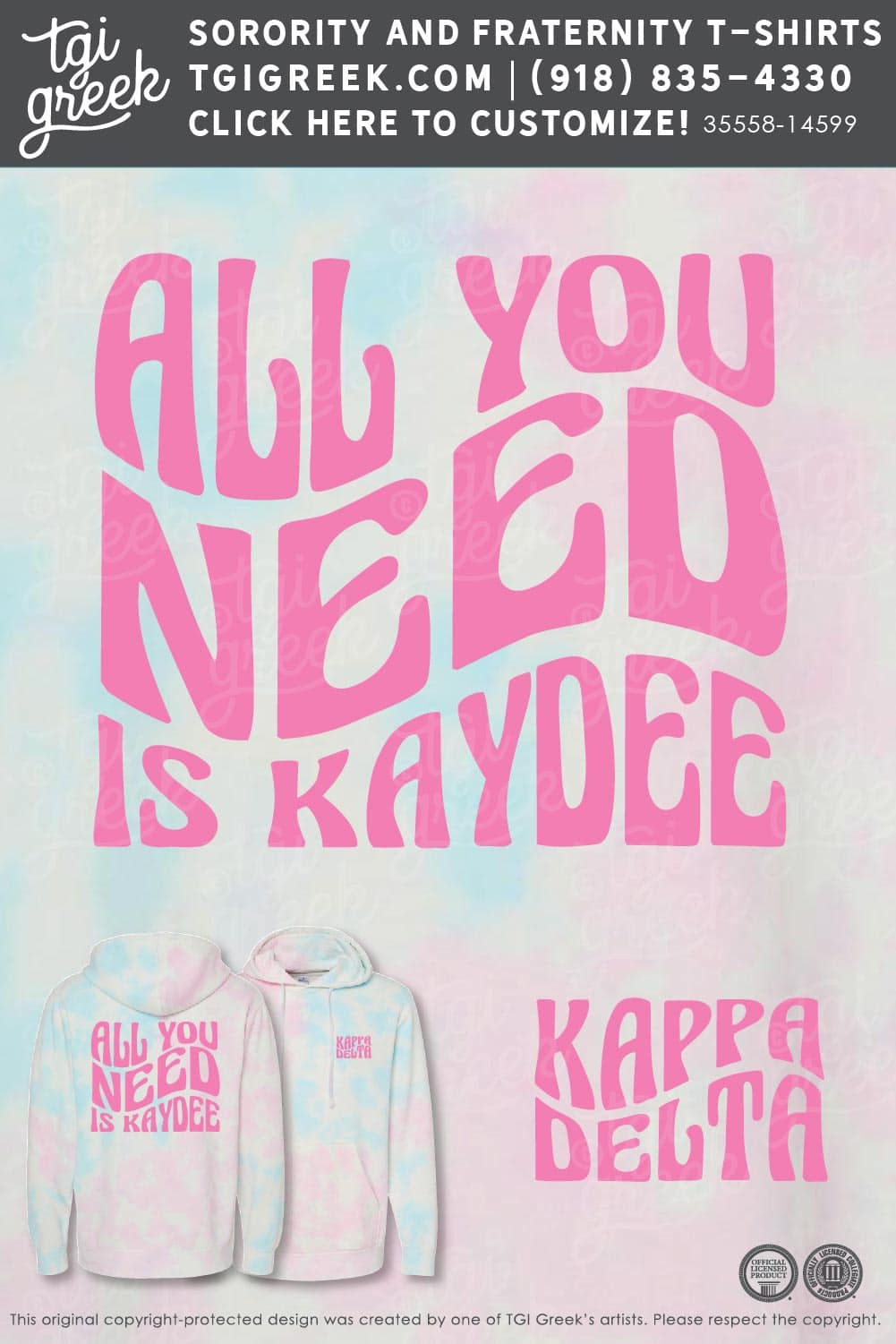 Kappa Delta – KU Tie Dye Hoodie