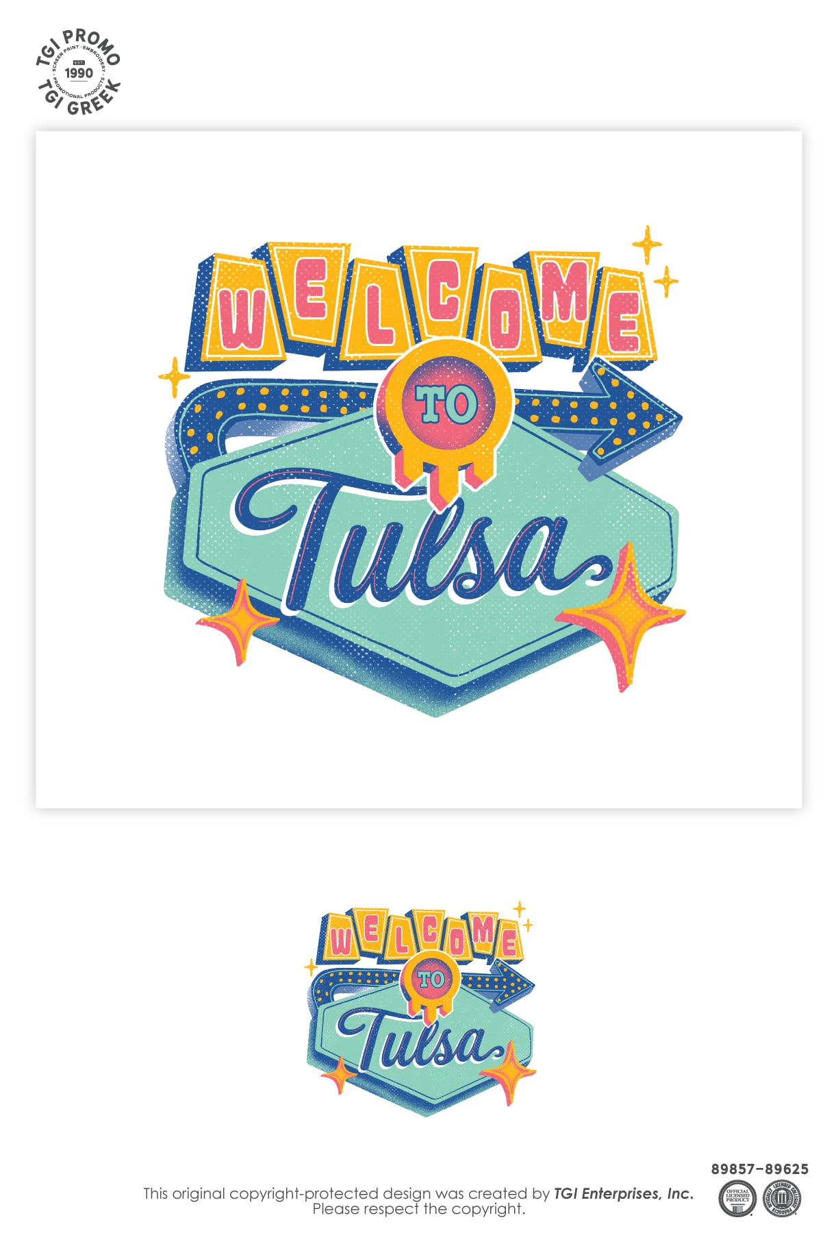 TGI Promo – Cap Cruise Welcome to Tulsa Sticker