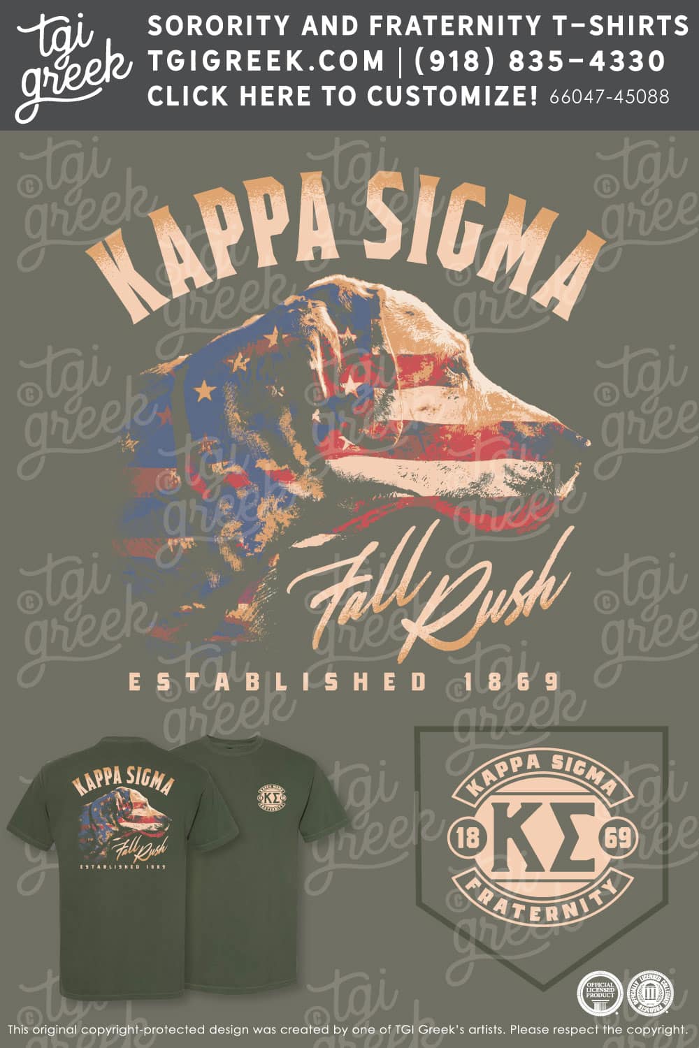 TGI – Kappa Sigma Flag Dog