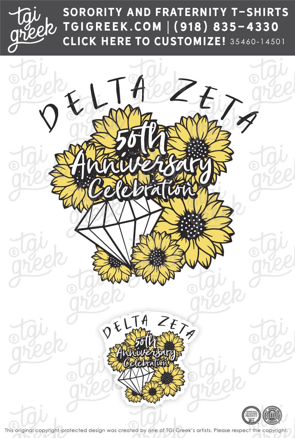 Delta Zeta – MONT 50th Stickers
